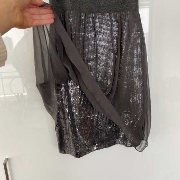 Grey Sequin Mini Tank Dress - Picture 4 of 4